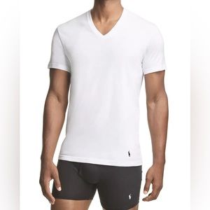 NEW POLO RALPH LAUREN Stretch Slim Fit V-Neck Size Large- 3 Pack